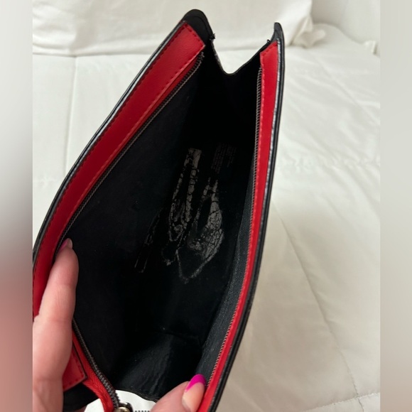 Victoria's Secret Black Too Glam To Give A Damn Makeup Cosmetic Bag Hearts Kiss - Picture 9 of 12